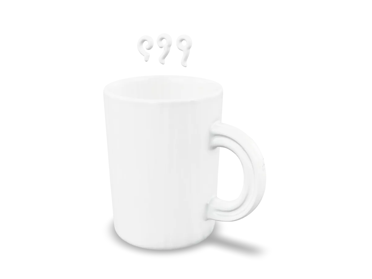 A tall mug with a handle, as a 3D model